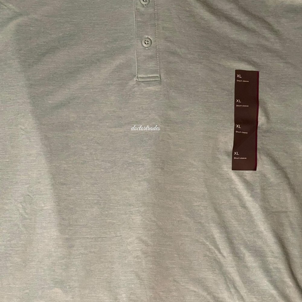 Men's Jersey Golf Polo Shirt Turquoise Heather XL